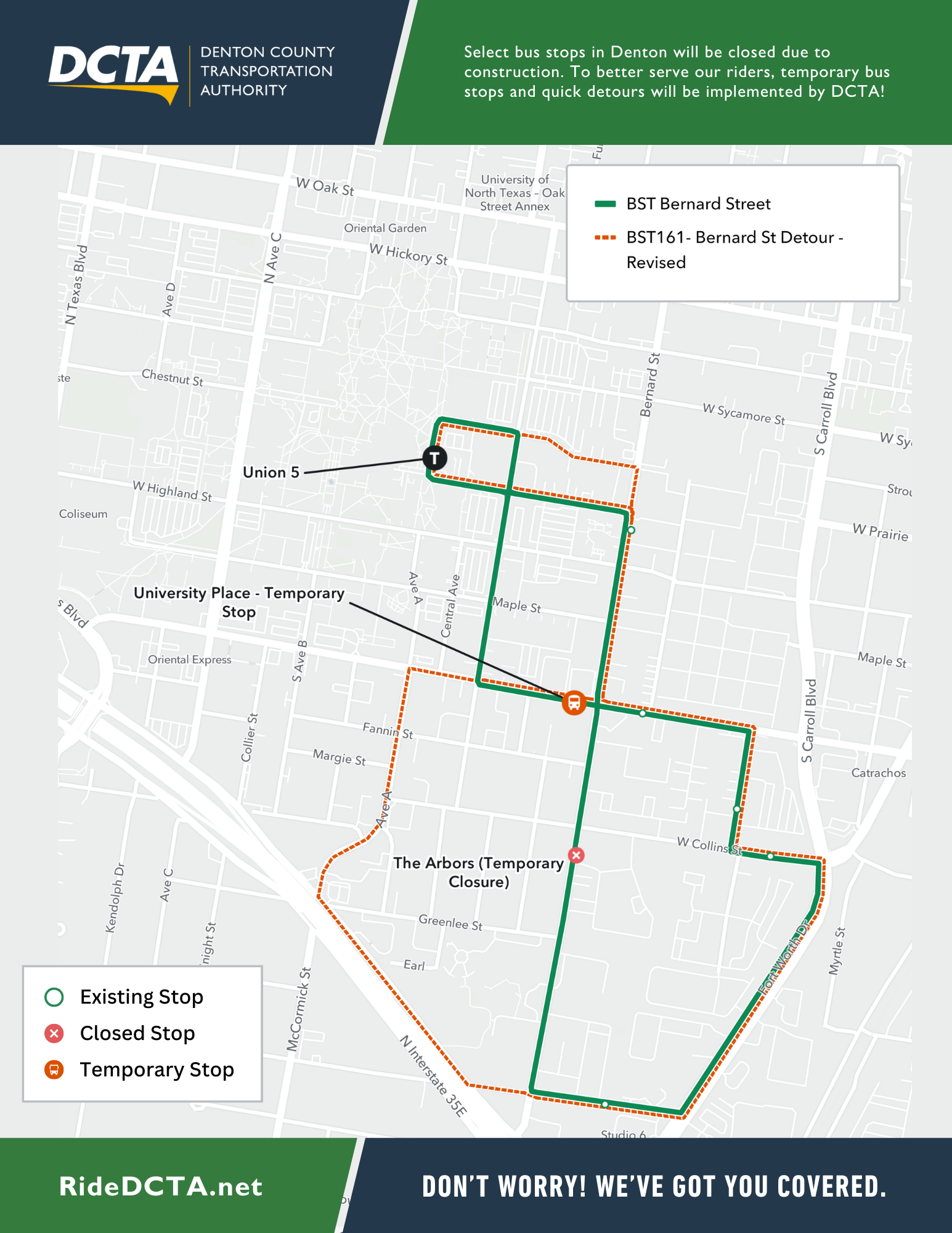 BST Route Detour Update 11/15/2024