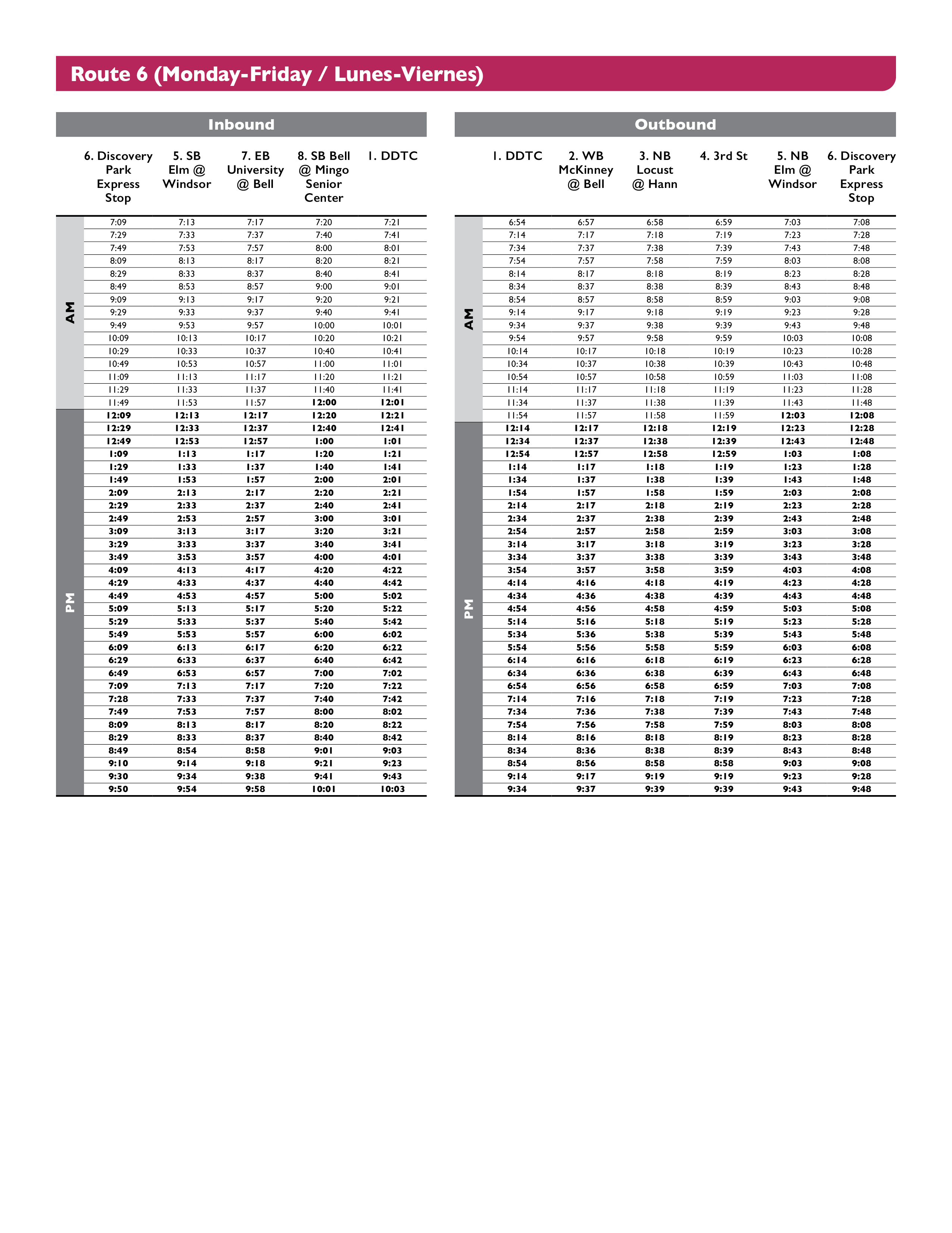 Route-6-Weekday-Schedule