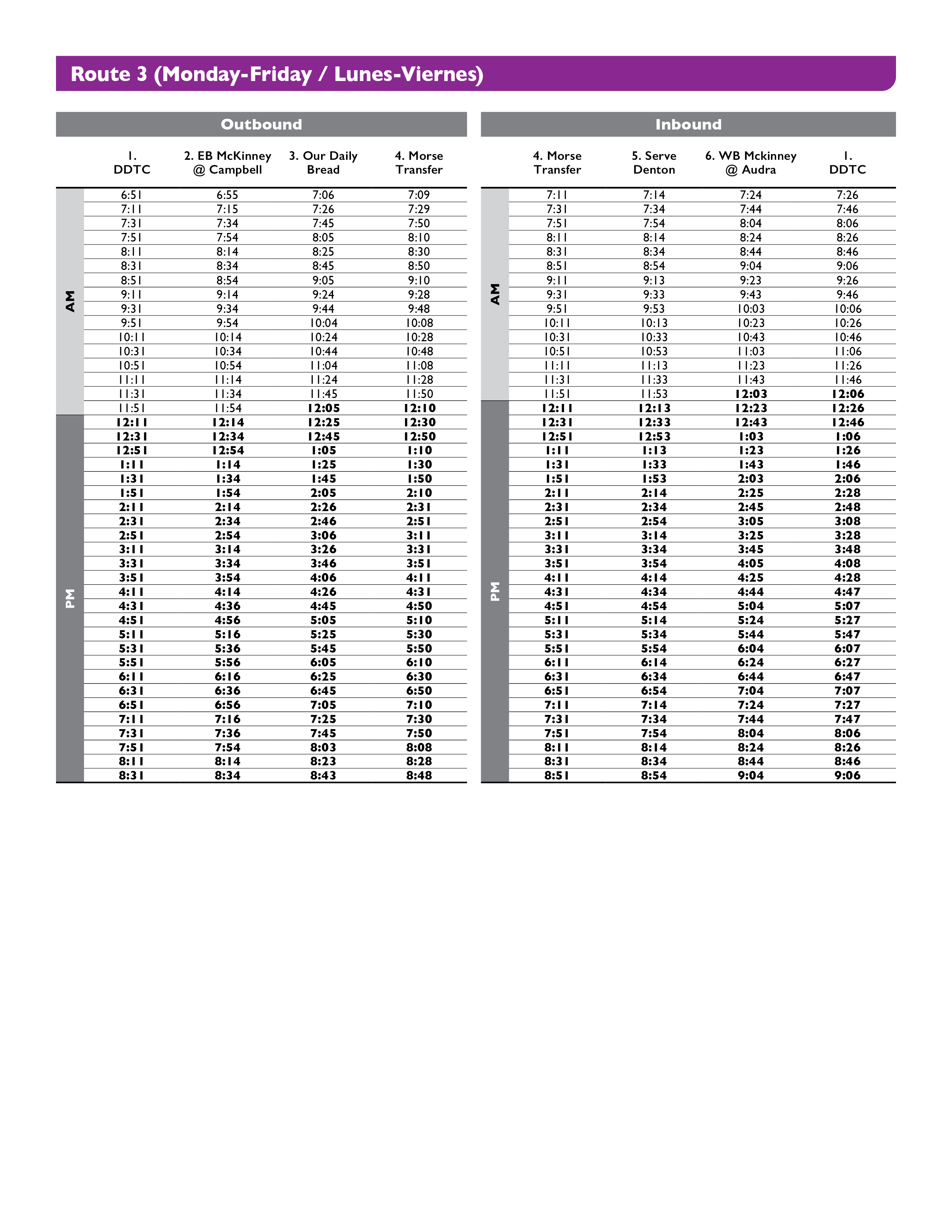 Route-3-Weekday-Schedule