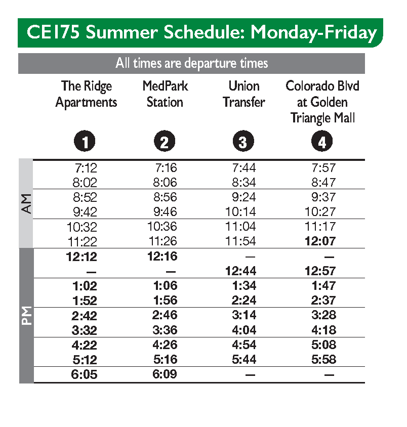 Colorado Express (Summer) DCTA