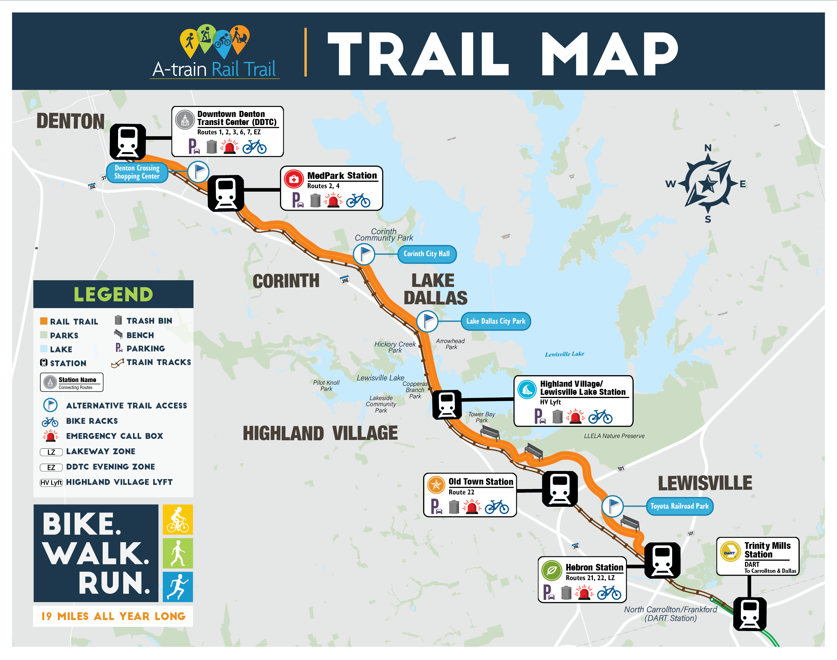 New River Rail Trail Map
