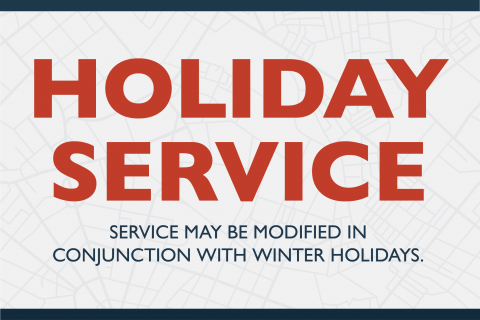 DCTA 2017-2018 Holiday Service Schedule