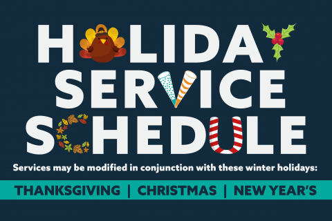 Holiday Service Schedule Promotion Graphic