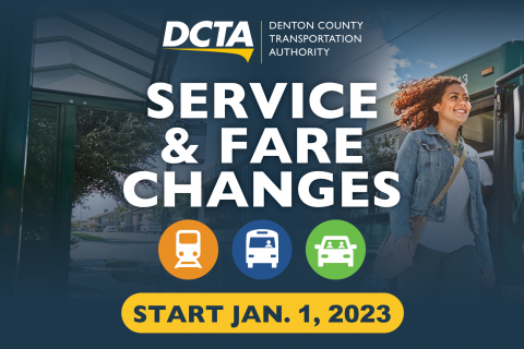 Denton County Transportation Authority to Implement Service and Fare  Changes Starting January 1, 2023