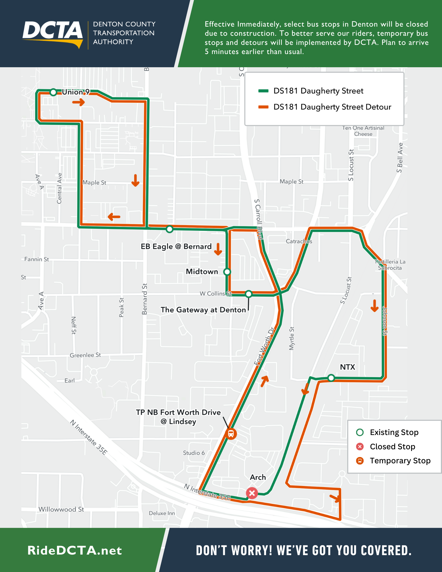 Daugherty Street Detour